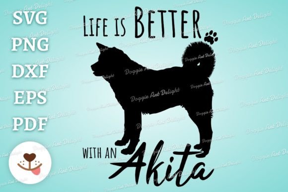 Akita Inu Dog Lover Cut File