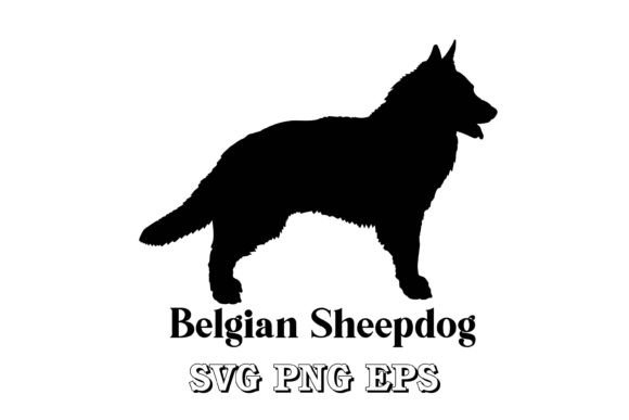 Belgian Sheepdog Dog Silhouette