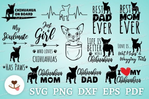 Chihuahua Dog Lover Bundle Svg Png Cut