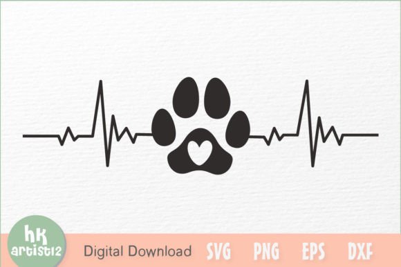 Dog Leg Heartbeat SVG