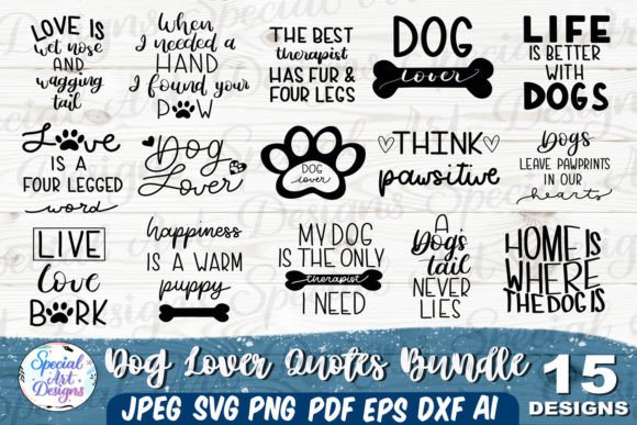 Dog Lover Quotes Svg Bundle