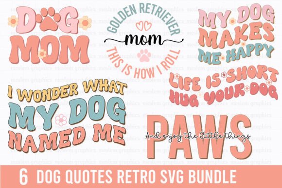 Dog Quotes Retro SVG Bundle