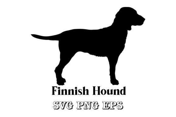 Finnish Hound Dog Silhouette