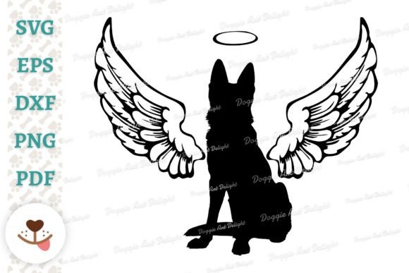 German Shepherd Dog Angel Svg