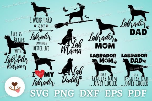 Labrador Dog Lover Bundle Svg Png Dxf