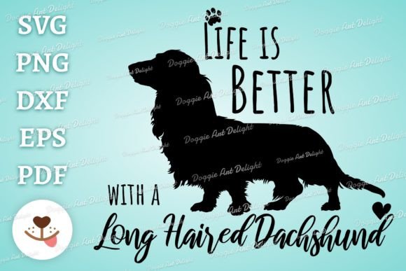 Long Haired Dachshund Dog Lover Png Svg