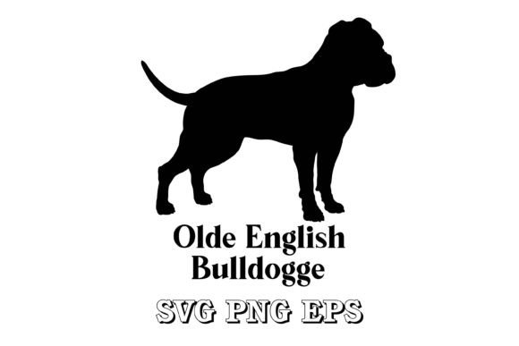 Olde English Bulldogge Dog Silhouette