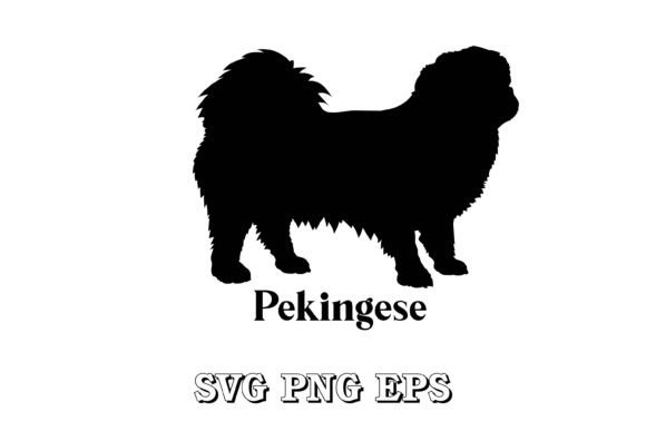 Pekingese Dog Silhouette Vector