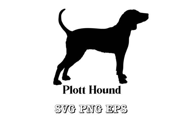 Plott Hound Dog Silhouette Vector