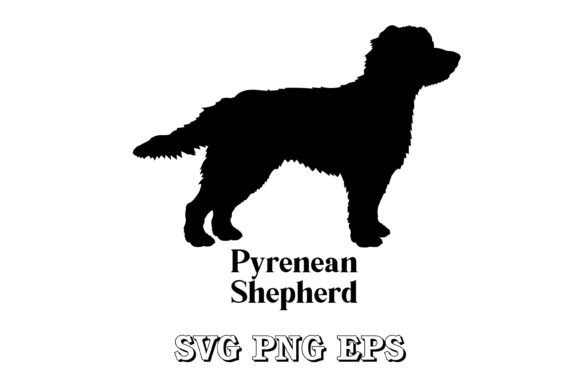 Pyrenean Shepherd Dog Silhouette Vector