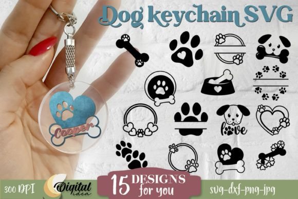 Round Keychain SVG for Embroidery