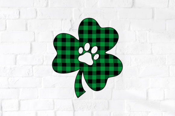 Shamrock Dog Paw Sublimation SVG