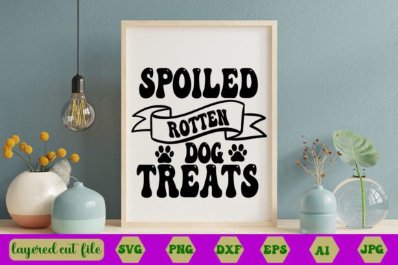 Spoiled Rotten Dog Treats RETRO SVG